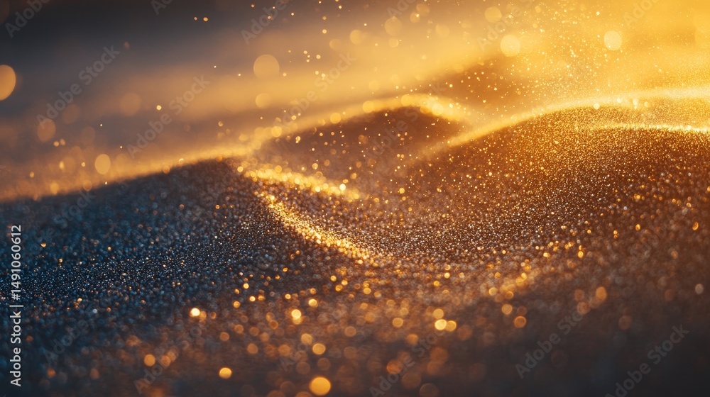 Golden glitter texture with dynamic light effects. Golden glitter texture with dynamic light effects.