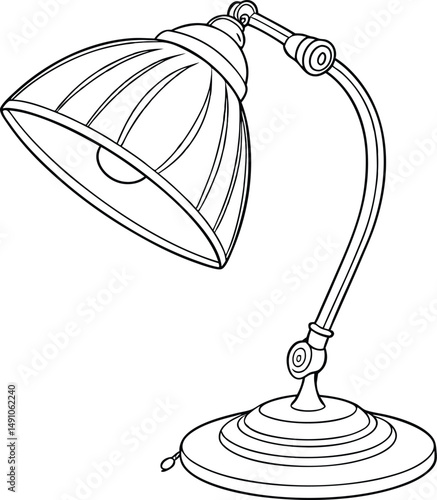 hand drawn vector illustration of a lamp