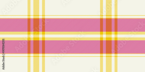 Vibrant pink, yellow, and orange plaid pattern.  Perfect for textile design, website backgrounds, or creating a cheerful, summery aesthetic.