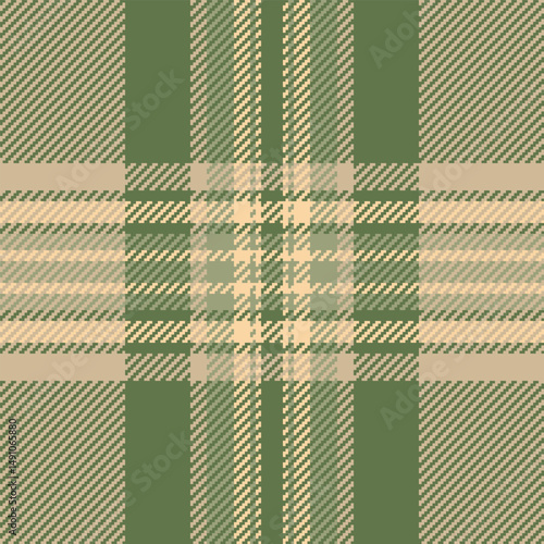 Subtle sage green and beige plaid pattern. Perfect for textile design, wallpaper, or website backgrounds. Evokes feelings of calmness and nature.