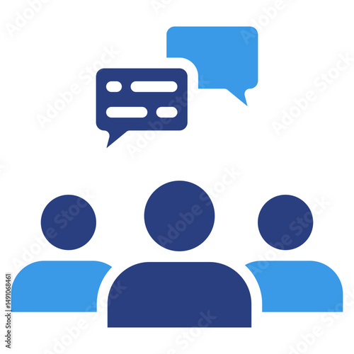 Team Chat  Icon Element For Design