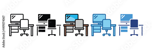 Home Office  Icon Element For Design