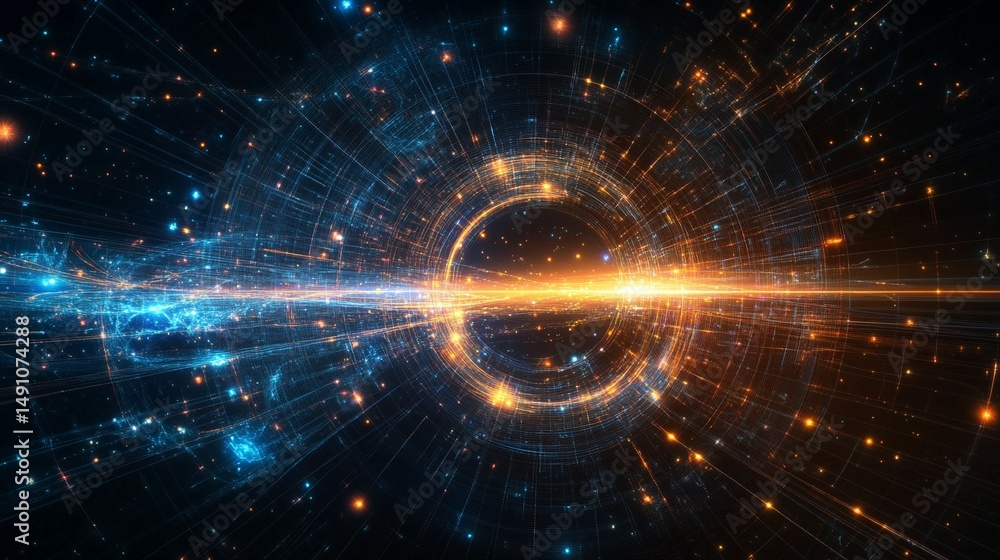 Obraz premium Ethereal Passage: The Cosmic Vortex