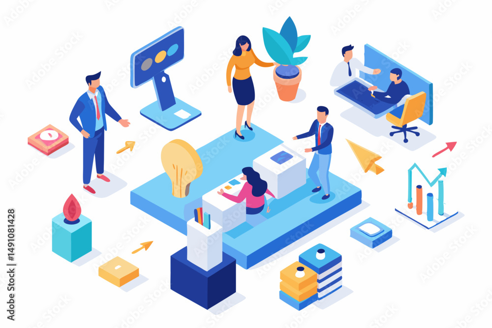 Fototapeta premium paint roller and paint brush