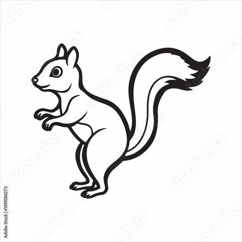 eastern gray squirrel vector silhouette