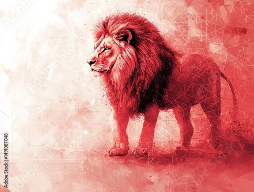 Red lion illustration