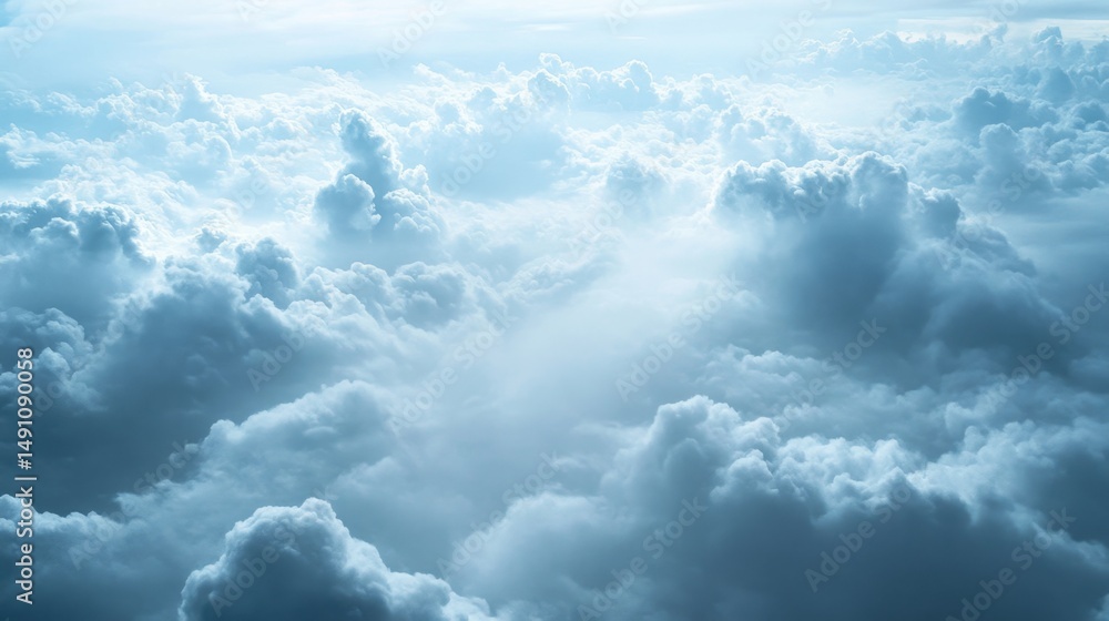 Naklejka premium Awe-Inspiring Sky Filled with Fluffy Clouds