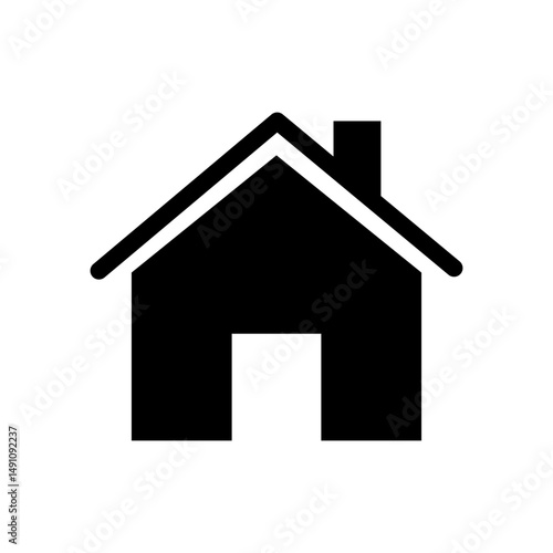 House icon. Home page icon. A set of layers and contours of a house or building. Vector illustration.	