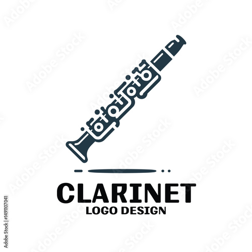 Clarinet Vector Logo Design