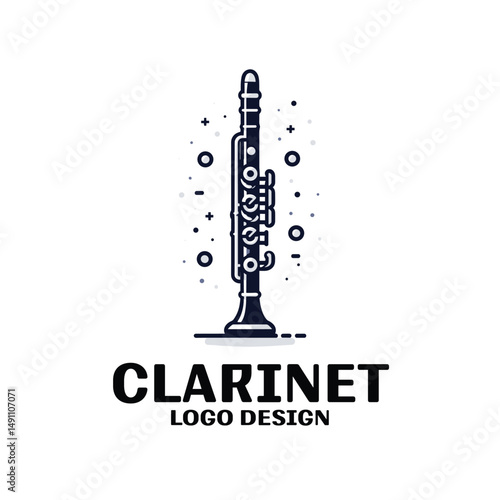 Clarinet Vector Logo Design