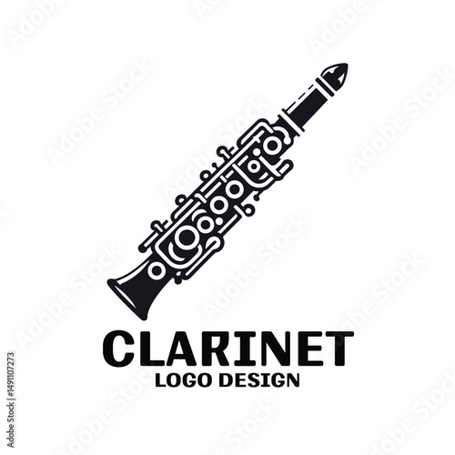 Clarinet Vector Logo Design