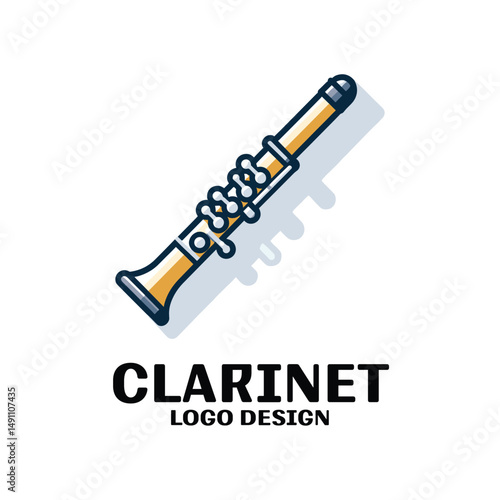 Clarinet Vector Logo Design