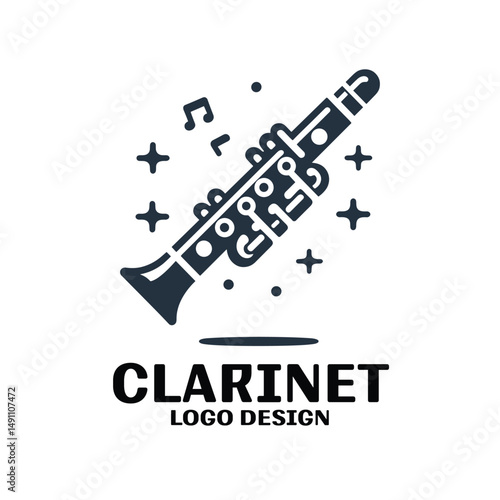 Clarinet Vector Logo Design