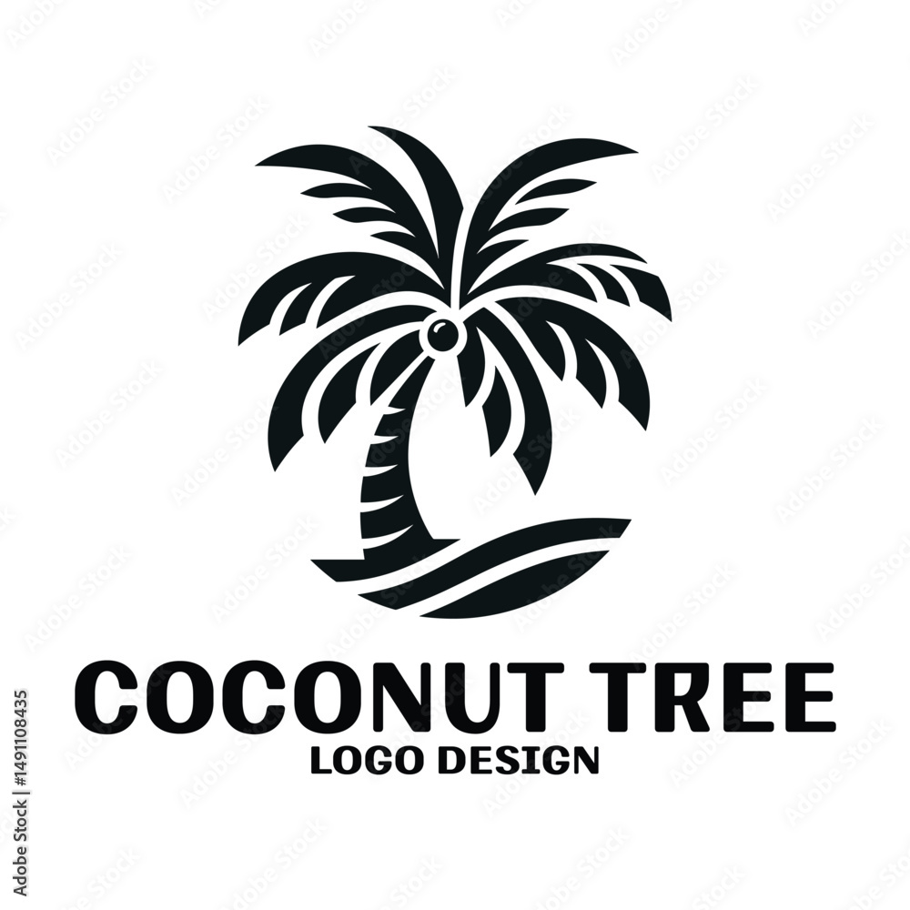 Fototapeta premium Coconut Tree Vector Logo Design