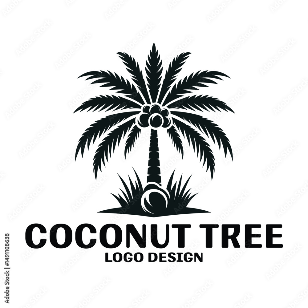 Fototapeta premium Coconut Tree Vector Logo Design