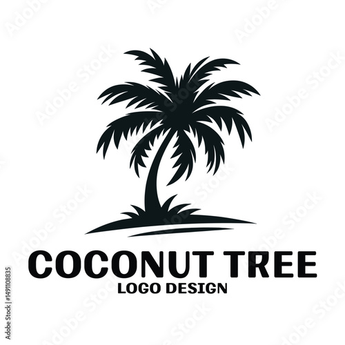 Coconut Tree Vector Logo Design