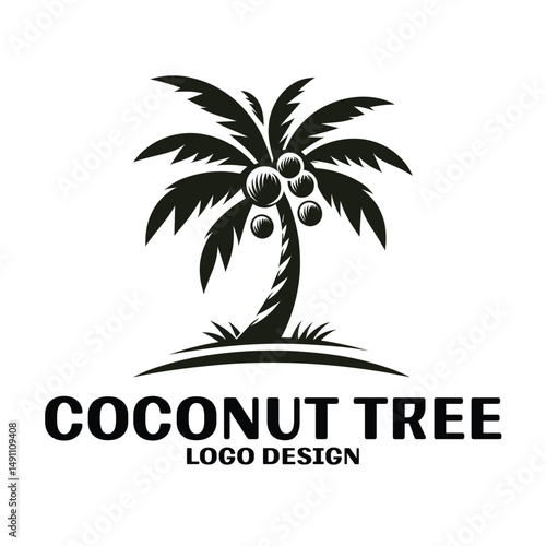 Coconut Tree Vector Logo Design