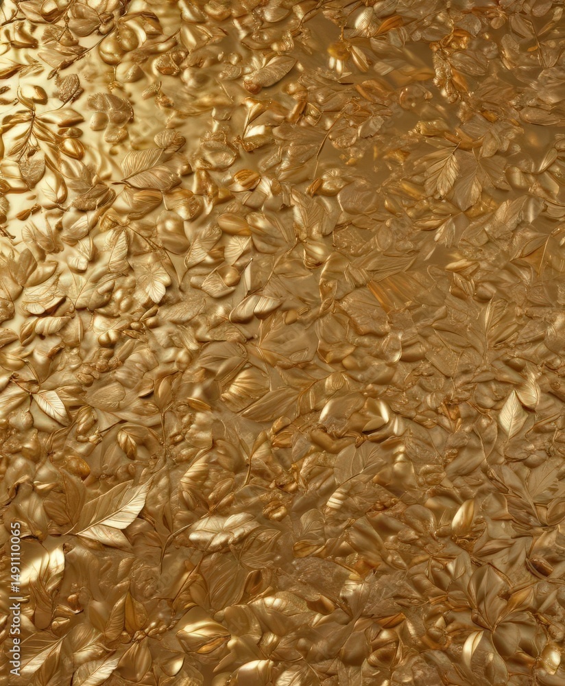 Shimmering gold leaf, opulent texture, metallic gleam, rich, wallpaper Shimmering gold leaf, opulent texture, metallic gleam, rich, wallpaper