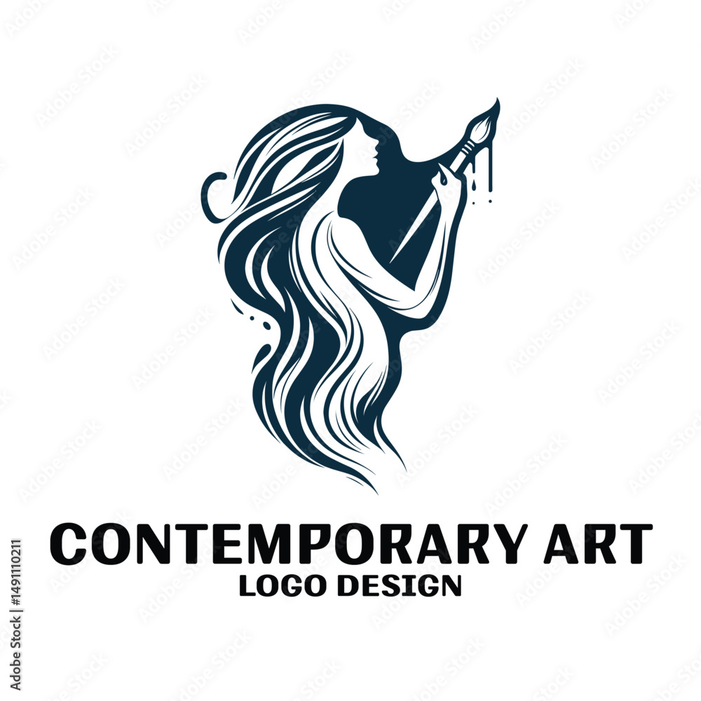Fototapeta premium Contemporary Art Vector Logo Design