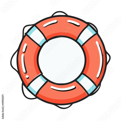 lifebuoy icon, lifebuoy vector illustration-simple illustration of lifebuoy, perfect for lifebuoy logos and icons
