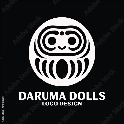 Daruma Dolls Vector Logo Design