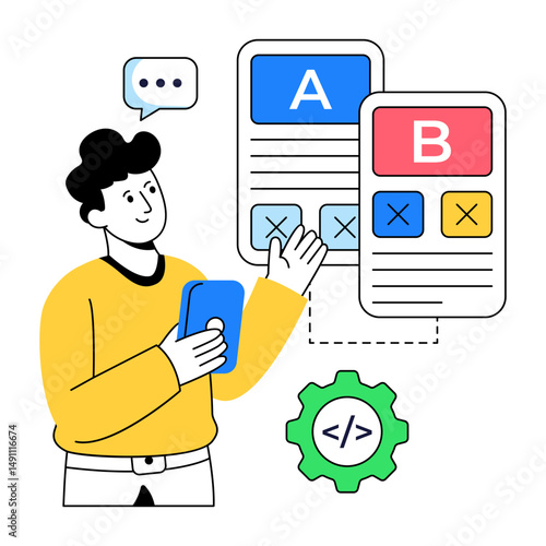 Vector design of a/b testing