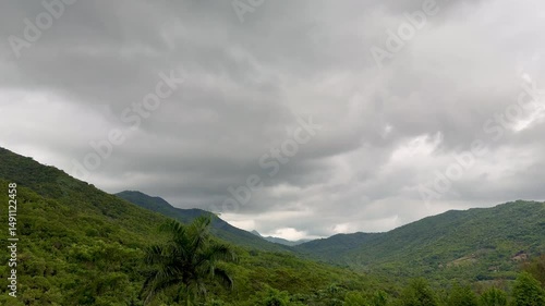 storm clouds over the mountains