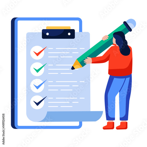 Perfect design illustration of mobile list