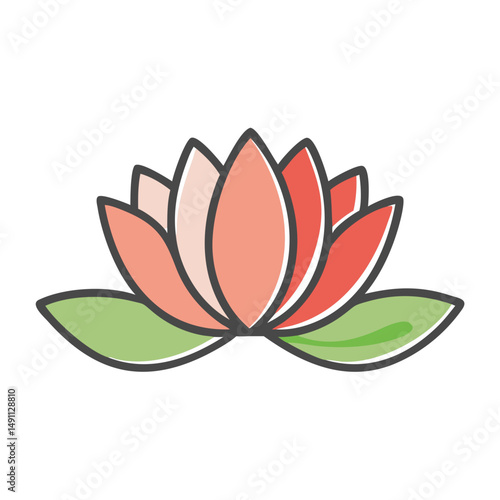 lotos icon, lotos vector illustration-simple illustration of lotos, perfect for lotos logos and icons