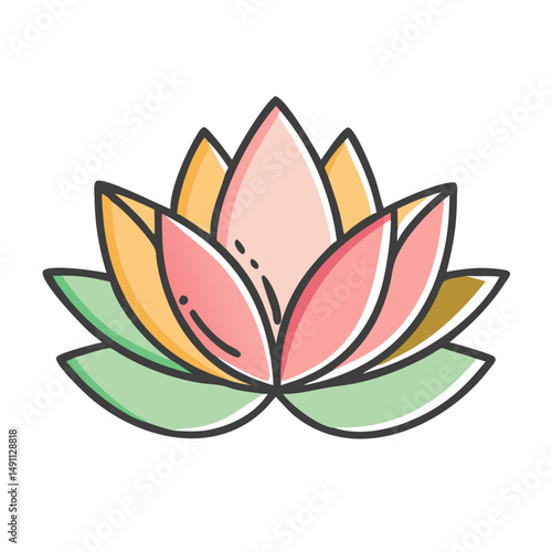 lotos icon, lotos vector illustration-simple illustration of lotos, perfect for lotos logos and icons