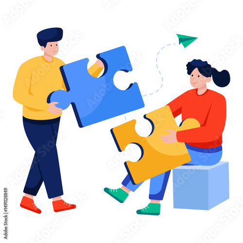 Modern design illustration of problem solving