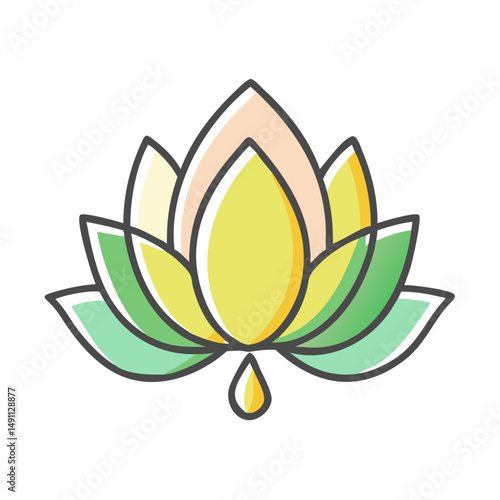 lotos icon, lotos vector illustration-simple illustration of lotos, perfect for lotos logos and icons