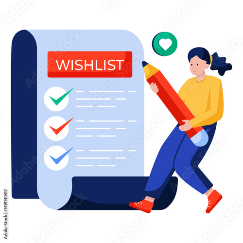 Perfect design illustration of wishlist