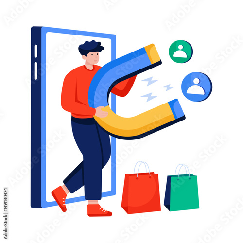 Perfect design illustration of attract customers