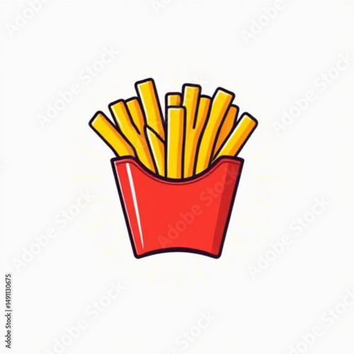 french fries vector illustration