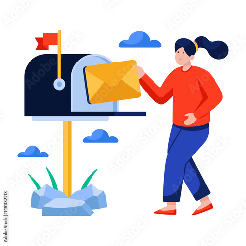 Modern design illustration of letterbox