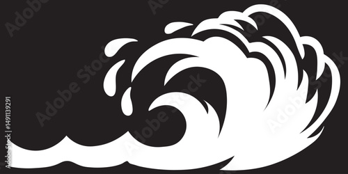 Water wave icon vector illustration design logo