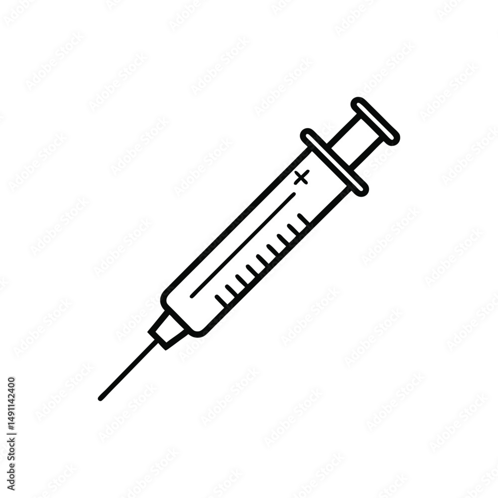 syringe on white background syringe on white background