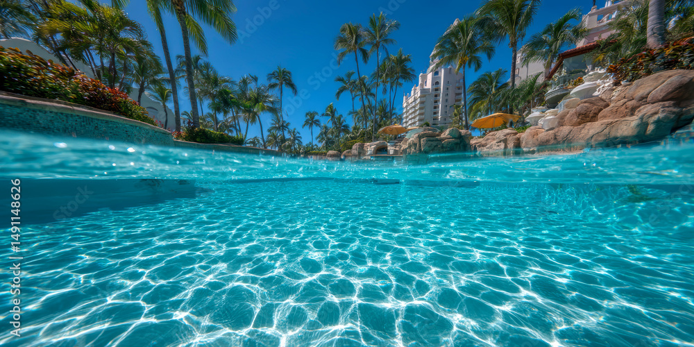 Underwater Swimming at Puerto Rico Resort Pool Underwater Swimming at Puerto Rico Resort Pool