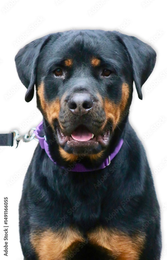 Rottweiler on White Background Rottweiler on White Background