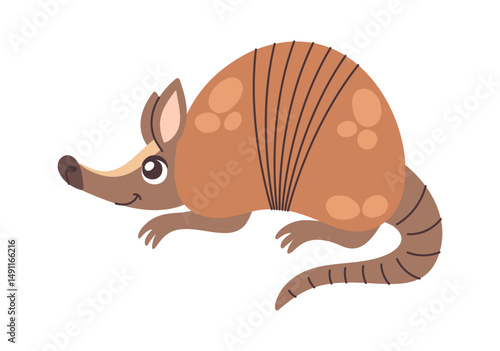 Armadillo hand drawn exotic animal