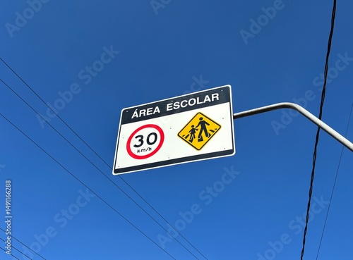 School Area, Speed Limit Sign