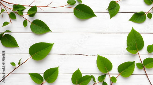 Green entrust set against a white wooden desktop evoking nature inspired themes for creative projects