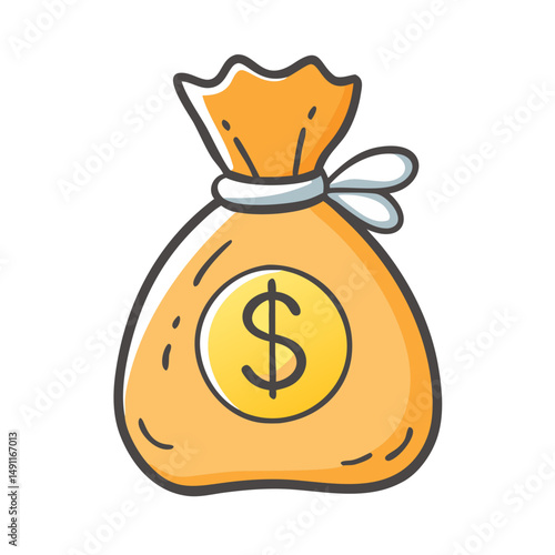 money bag icon, money bag vector illustration-simple illustration of money bag, perfect for money bag logos and icons