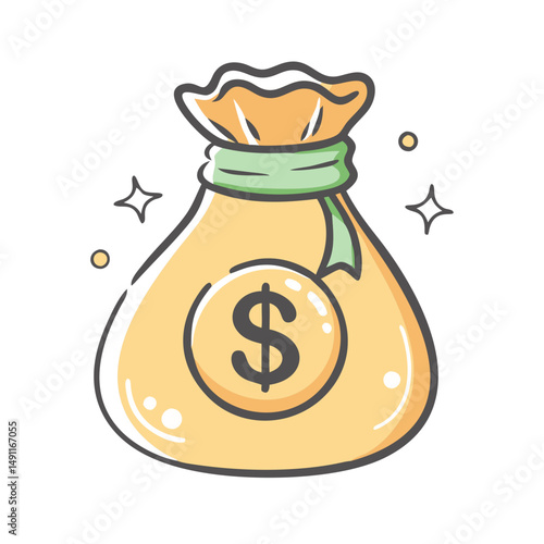 money bag icon, money bag vector illustration-simple illustration of money bag, perfect for money bag logos and icons