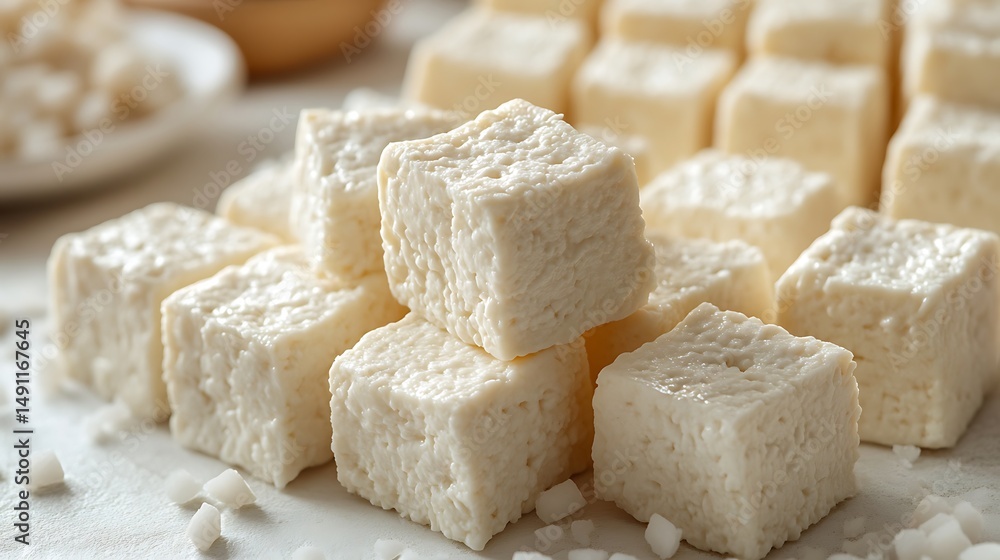 Soft creamy tofu cubes healthy vegan protein high resolution images Soft creamy tofu cubes healthy vegan protein high resolution images