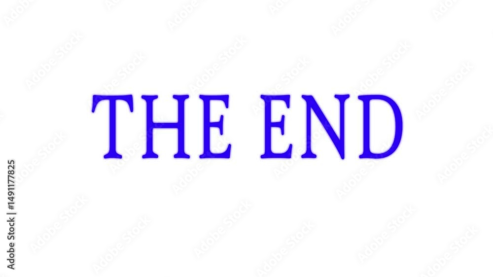 The End Sign white background The End Sign white background