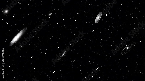 Spiral Galaxies in Deep Space Cosmic Universe Background