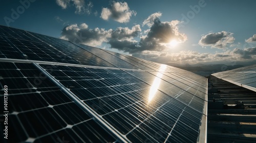 des panneaux de production d'énergie verte 