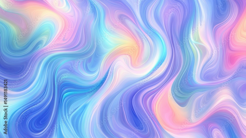 Obraz premium Abstract Colorful Swirls in Pastel Shades for Modern Design